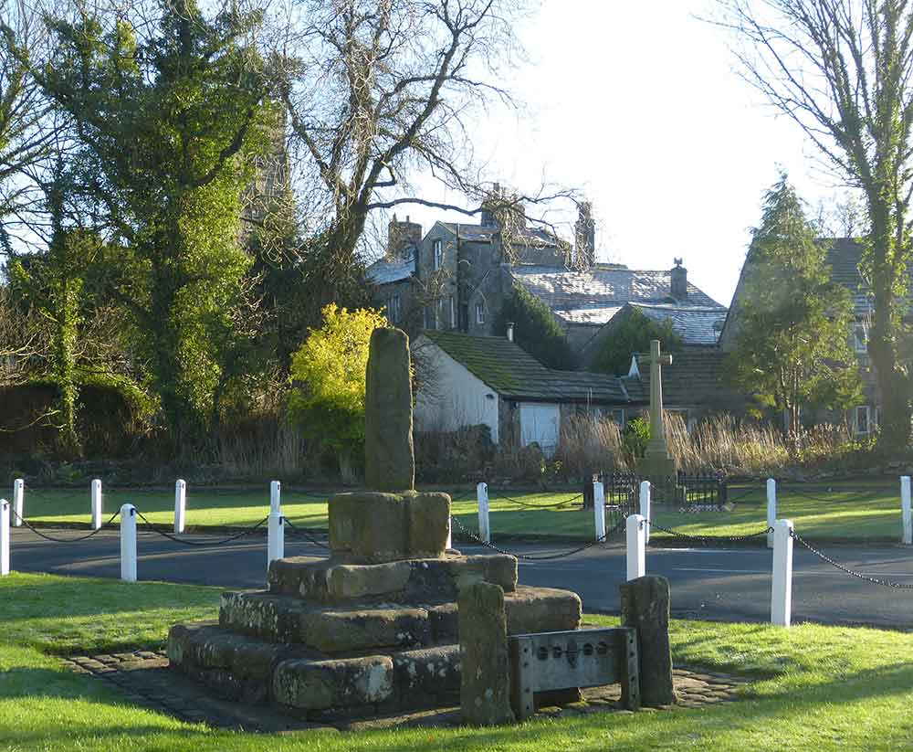 memorial stone monuments by a roadside